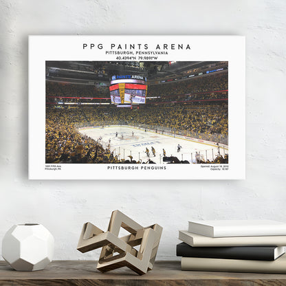Ppg Paints Arena, Pittsburgh Hockey Stadium Wall Art Print, Sport Art Print, Canvas Print Wall Art, Man Cave Gift