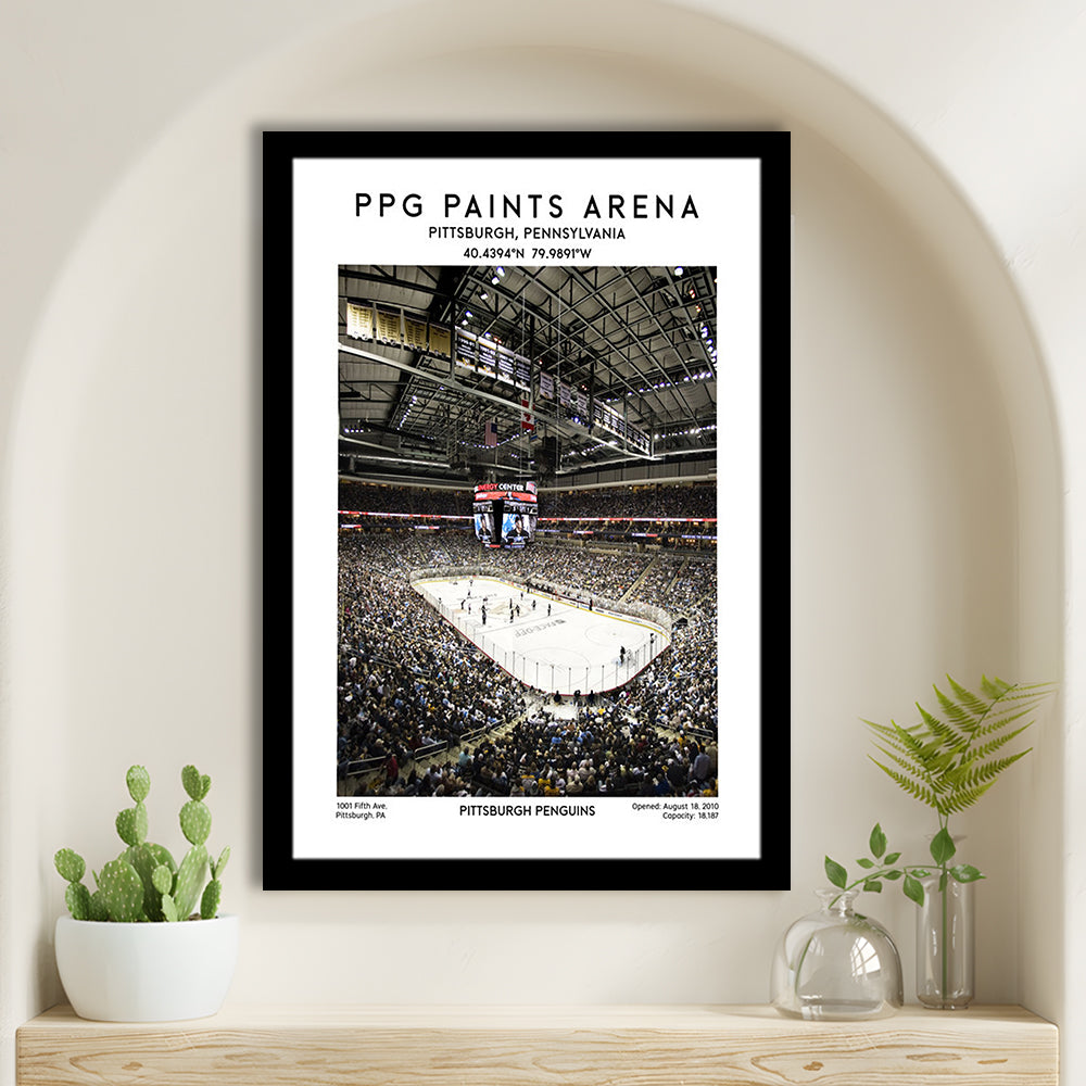 Ppg Paints Arena Print, Pittsburgh Penguins Hockey Stadium Wall Art, Framed Art Prints Wall Decor