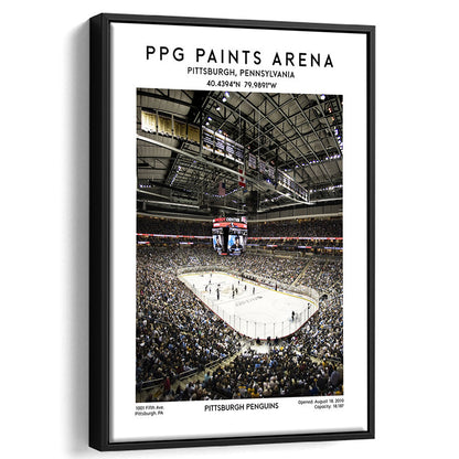Ppg Paints Arena Print, Pittsburgh Penguins Hockey Stadium Wall Art, Framed Canvas Prints Wall Art