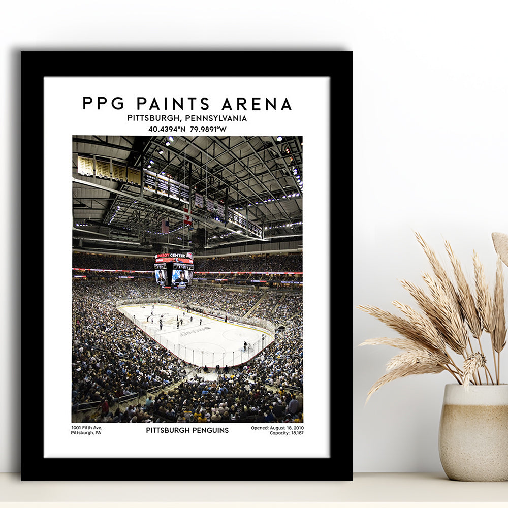 Ppg Paints Arena Print, Pittsburgh Penguins Hockey Stadium Wall Art, Framed Art Prints Wall Decor
