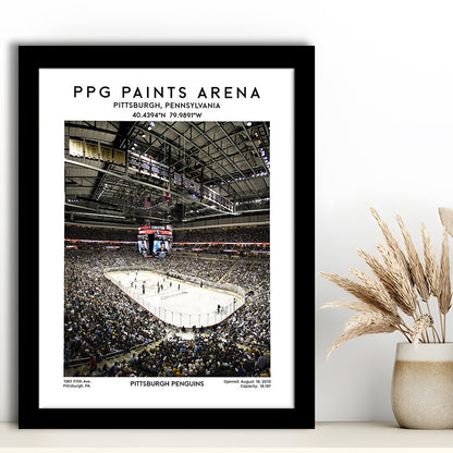 Ppg Paints Arena Print, Pittsburgh Penguins Hockey Stadium Wall Art, Framed Art Prints Wall Decor