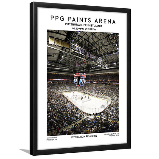 Ppg Paints Arena Print, Pittsburgh Penguins Hockey Stadium Wall Art, Framed Art Prints Wall Decor