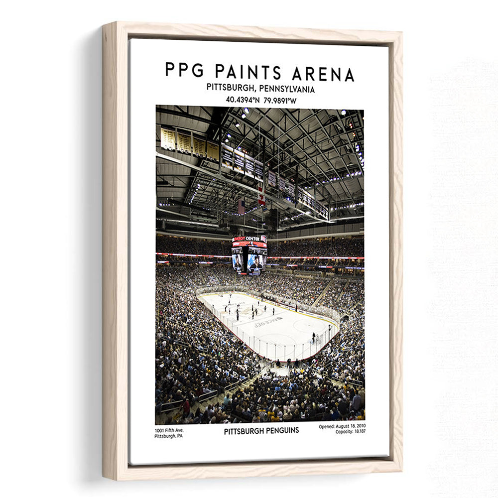Ppg Paints Arena Print, Pittsburgh Penguins Hockey Stadium Wall Art, Framed Canvas Prints Wall Art