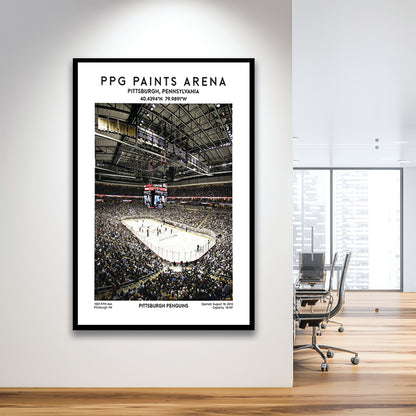 Ppg Paints Arena Print, Pittsburgh Penguins Hockey Stadium Wall Art, Framed Art Prints Wall Decor