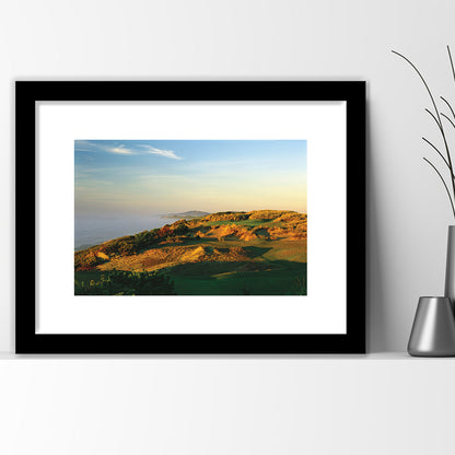 Pacific Dunes Golf Club Hole 11 Pacific Dunes Golf Courses, Goft Art Print, Framed Art Print White Border Wall Decor