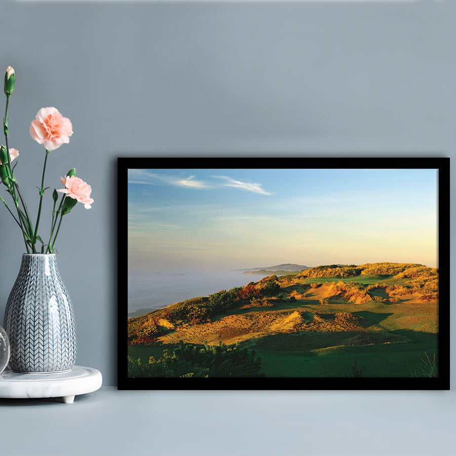 Pacific Dunes Golf Club Hole 11 Pacific Dunes Golf Courses, Framed Art Print Wall Decor, Picture Framed