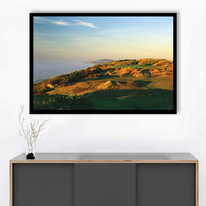 Pacific Dunes Golf Club Hole 11 Pacific Dunes Golf Courses, Framed Art Print Wall Decor, Picture Framed