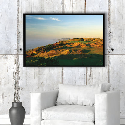 Pacific Dunes Golf Club Hole 11 Pacific Dunes Golf Courses, Floating Framed Canvas Print Wall Art