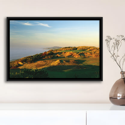 Pacific Dunes Golf Club Hole 11 Pacific Dunes Golf Courses, Floating Framed Canvas Print Wall Art