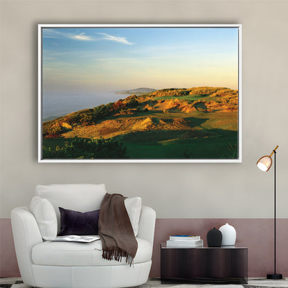 Pacific Dunes Golf Club Hole 11 Pacific Dunes Golf Courses, Floating Framed Canvas Print Wall Art