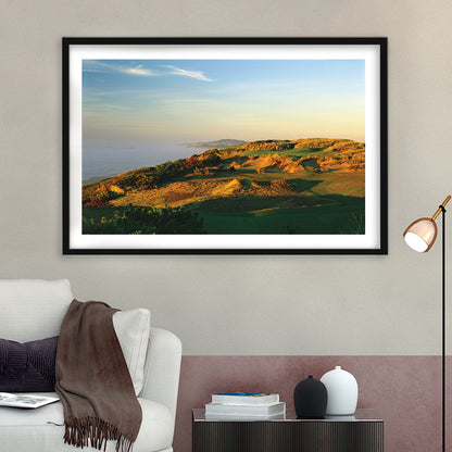 Pacific Dunes Golf Club Hole 11 Pacific Dunes Golf Courses, Goft Art Print, Framed Art Print White Border Wall Decor