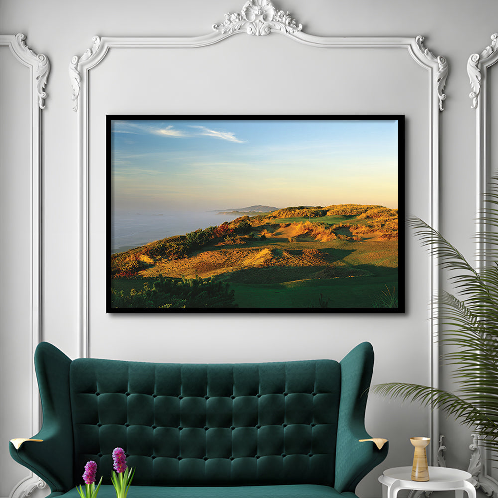 Pacific Dunes Golf Club Hole 11 Pacific Dunes Golf Courses, Framed Art Print Wall Decor, Picture Framed