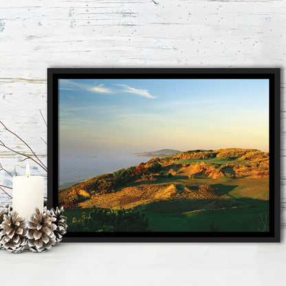 Pacific Dunes Golf Club Hole 11 Pacific Dunes Golf Courses, Floating Framed Canvas Print Wall Art