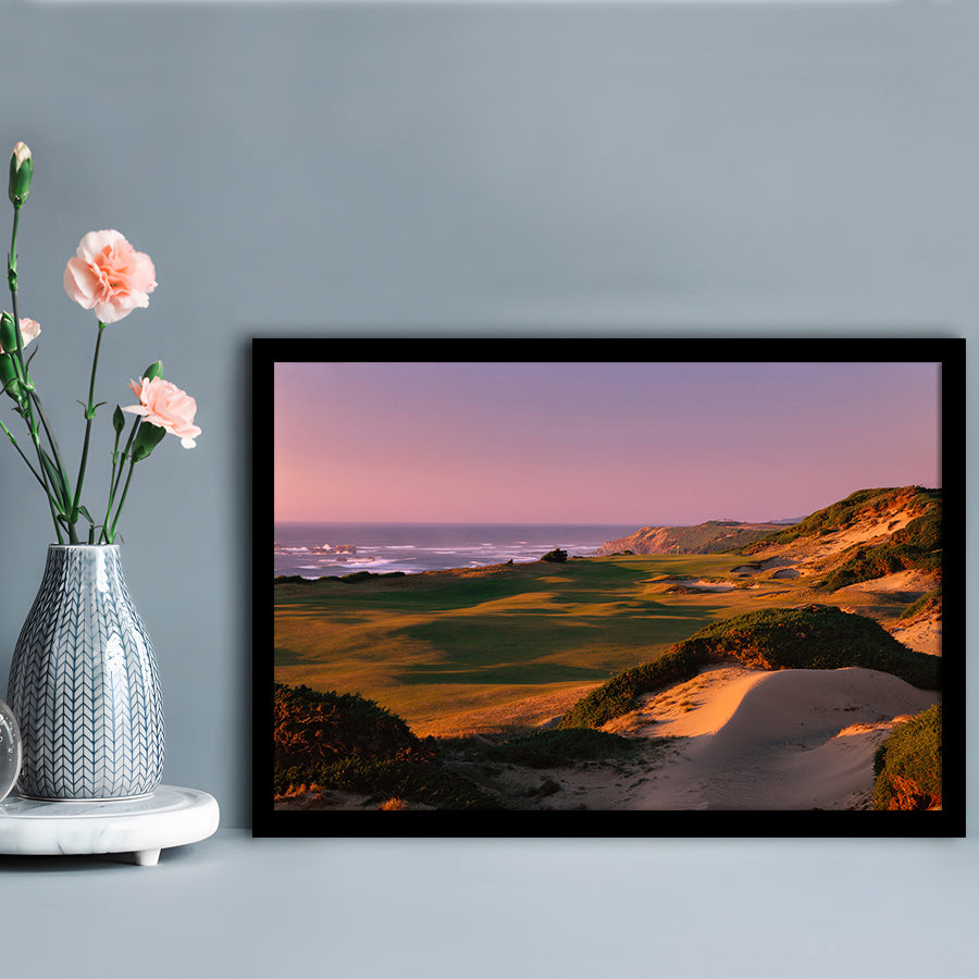 Pacific Dunes Golf Courses Hole 13, Bandon, Oregon, Framed Art Print Wall Decor, Picture Framed