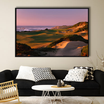 Pacific Dunes Golf Courses Hole 13, Bandon, Oregon, Floating Framed Canvas Print Wall Art