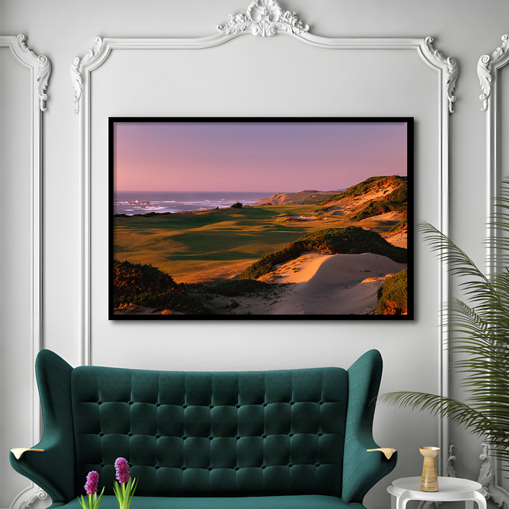 Pacific Dunes Golf Courses Hole 13, Bandon, Oregon, Framed Art Print Wall Decor, Picture Framed