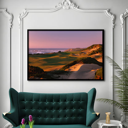Pacific Dunes Golf Courses Hole 13, Bandon, Oregon, Framed Art Print Wall Decor, Picture Framed