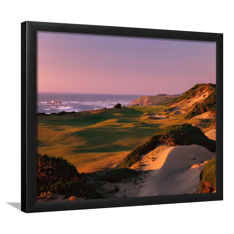 Pacific Dunes Golf Courses Hole 13, Bandon, Oregon, Framed Art Print Wall Decor, Picture Framed