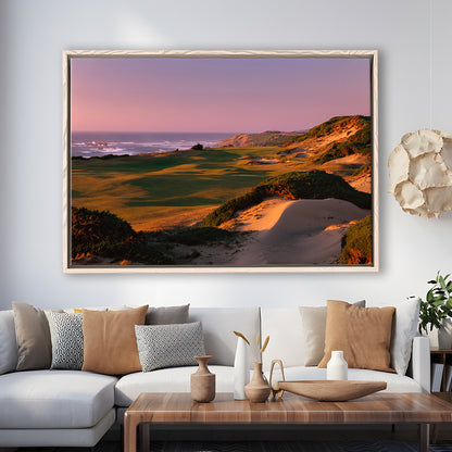Pacific Dunes Golf Courses Hole 13, Bandon, Oregon, Floating Framed Canvas Print Wall Art