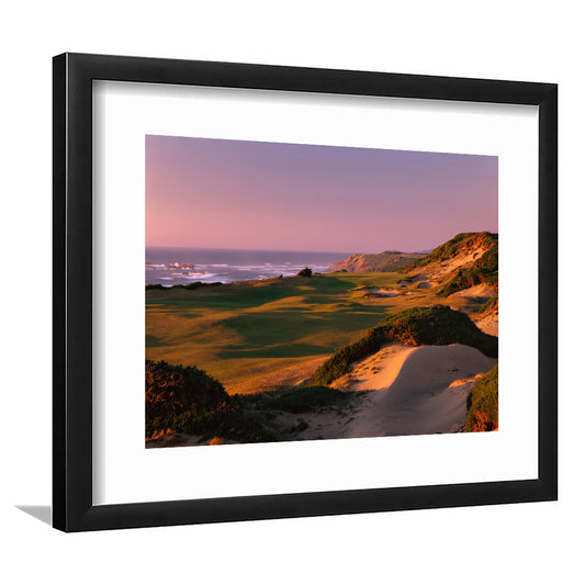 Pacific Dunes Golf Courses Hole 13, Bandon, Oregon, Goft Art Print, Framed Art Print White Border Wall Decor