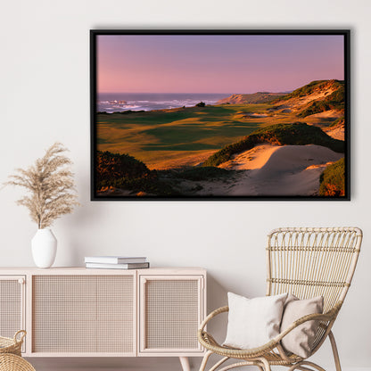 Pacific Dunes Golf Courses Hole 13, Bandon, Oregon, Floating Framed Canvas Print Wall Art