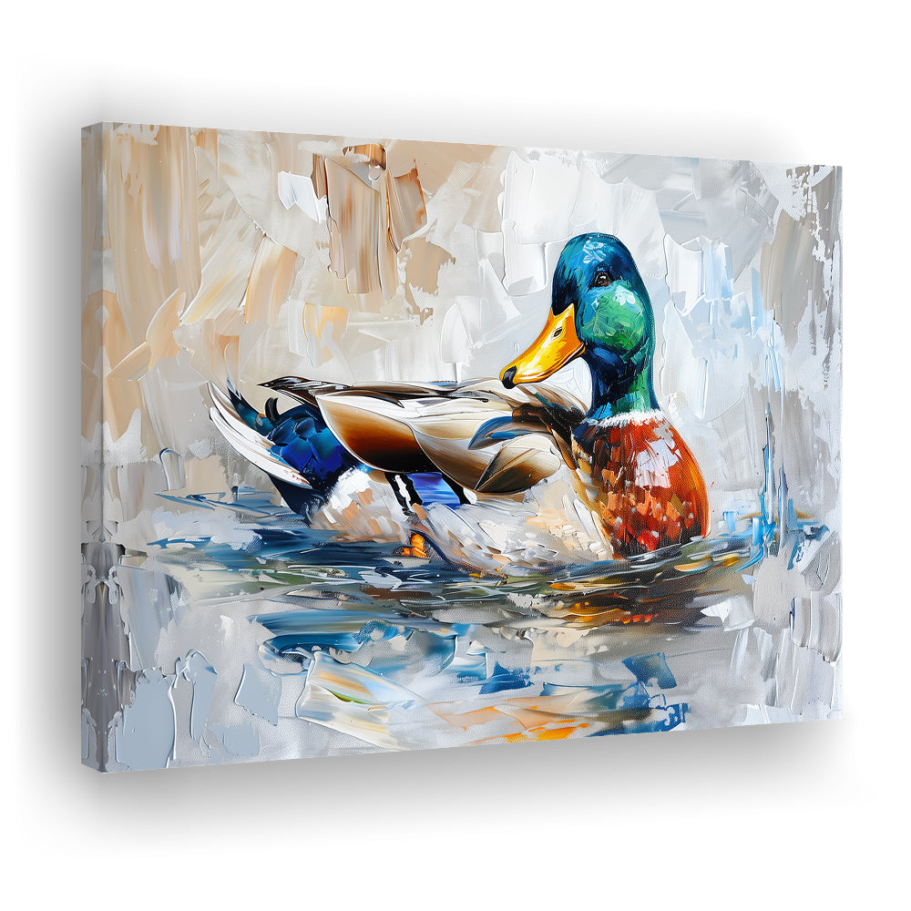 Painting Mallard Duck Portrait, Canvas Art Decor Print, Painting Art, Canvas Print Wall Art Home Decor