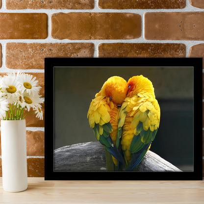 Pair Lovebirds Art Lovebirds Parrot Wall Decor Art Wall Art, Framed Art Print, Picture Framed