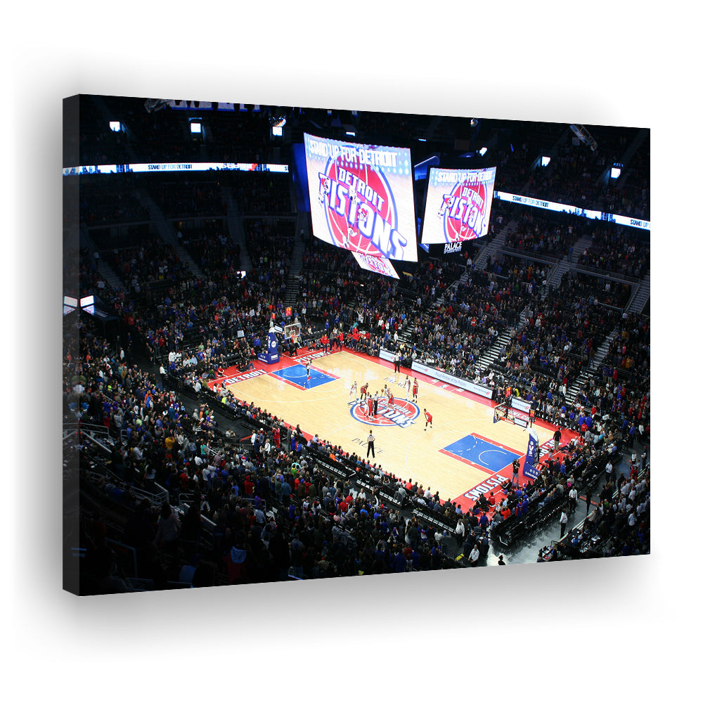 Palace in Auburn Hills Detroit, Stadium Canvas, Sport Art, Gift for him, Man Cave Decor, Art Print, Canvas Print Wall Art