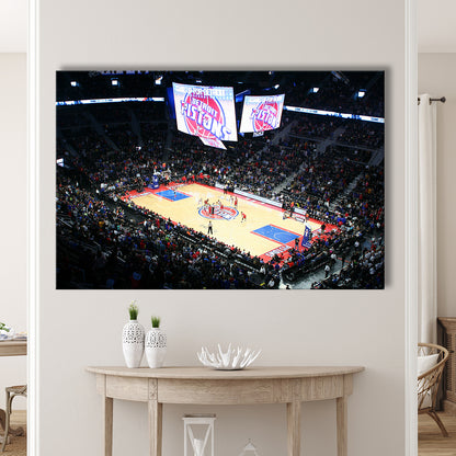Palace in Auburn Hills Detroit, Stadium Canvas, Sport Art, Gift for him, Man Cave Decor, Art Print, Canvas Print Wall Art