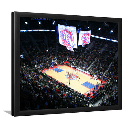 Palace in Auburn Hills Detroit, Stadium Canvas, Sport Art, Gift for him, Framed Art Print Wall Decor, Picture Framed