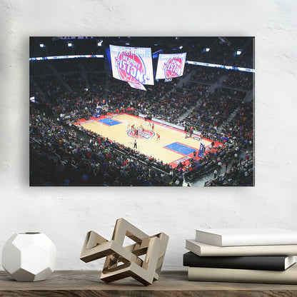 Palace in Auburn Hills Detroit, Stadium Canvas, Sport Art, Gift for him, Man Cave Decor, Art Print, Canvas Print Wall Art
