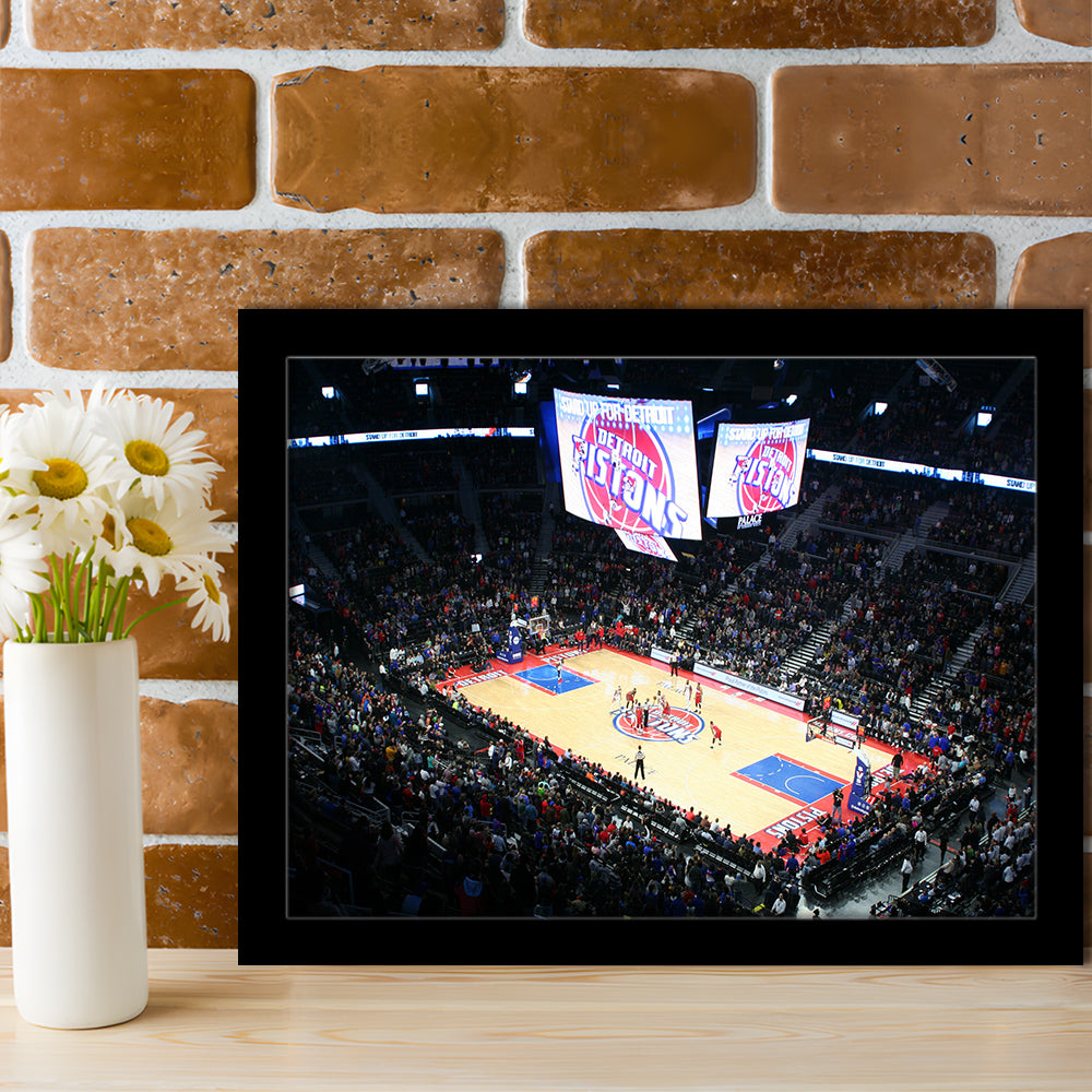 Palace in Auburn Hills Detroit, Stadium Canvas, Sport Art, Gift for him, Framed Art Print Wall Decor, Picture Framed