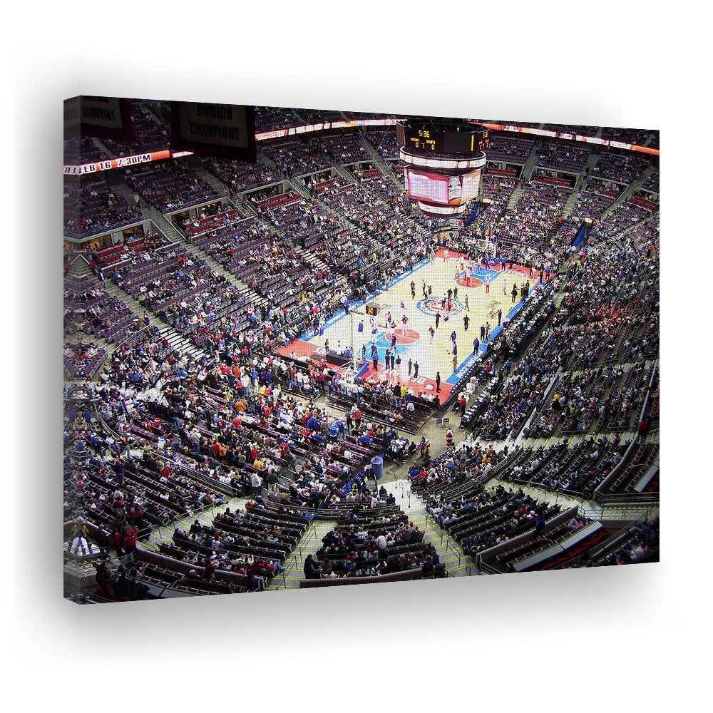 Palace of Auburn Hills, Stadium Canvas, Sport Art, Gift for him, Man Cave Decor, Art Print, Canvas Print Wall Art