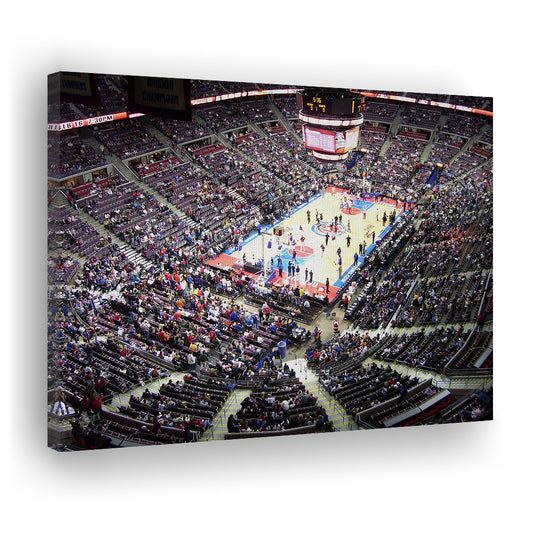 Palace of Auburn Hills, Stadium Canvas, Sport Art, Gift for him, Man Cave Decor, Art Print, Canvas Print Wall Art
