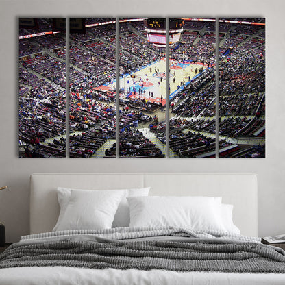 Palace of Auburn Hills, Stadium Canvas, Sport Art, 5 Panel B, Extra Large Canvas, Canvas Print Wall Art