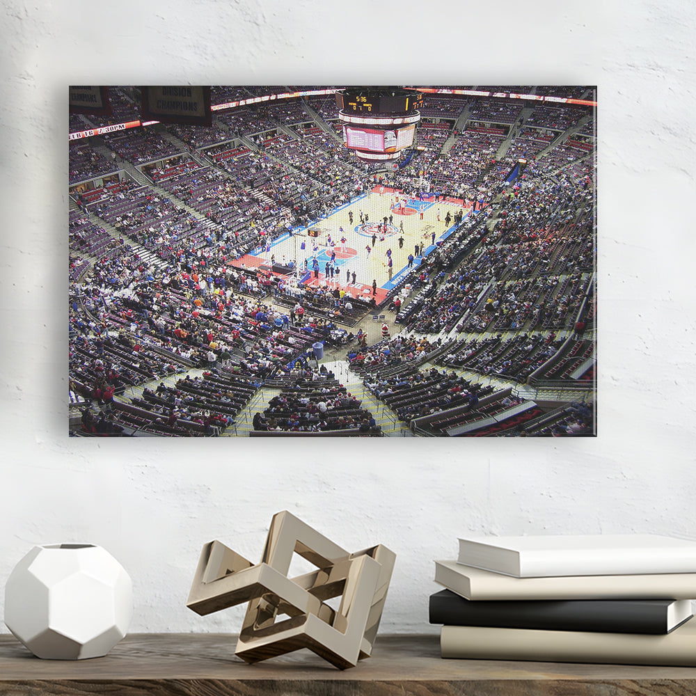 Palace of Auburn Hills, Stadium Canvas, Sport Art, Gift for him, Man Cave Decor, Art Print, Canvas Print Wall Art