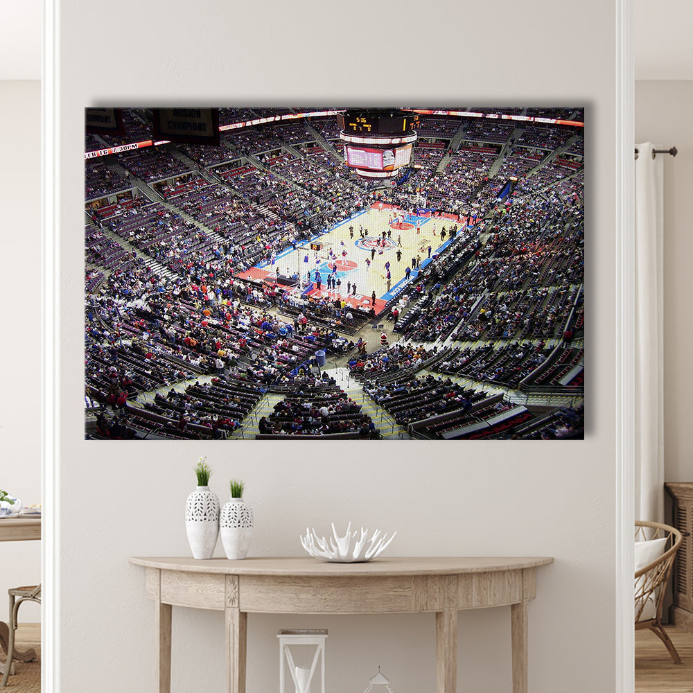 Palace of Auburn Hills, Stadium Canvas, Sport Art, Gift for him, Man Cave Decor, Art Print, Canvas Print Wall Art