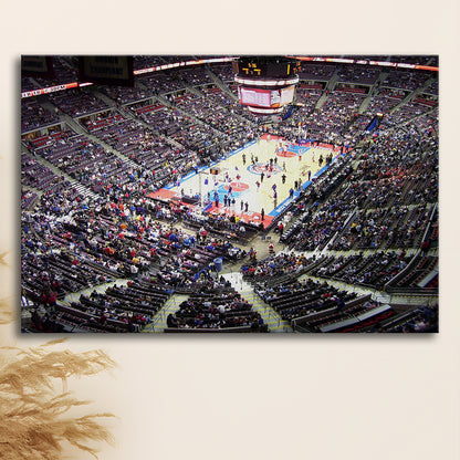Palace of Auburn Hills, Stadium Canvas, Sport Art, Gift for him, Man Cave Decor, Art Print, Canvas Print Wall Art