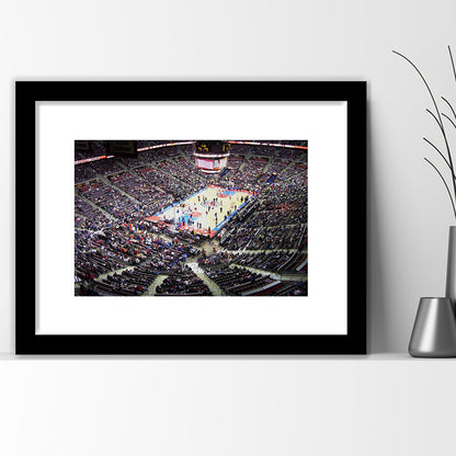 Palace of Auburn Hills, Stadium Canvas, Sport Art, Gift for him, White Border Framed Art Print Wall Decor