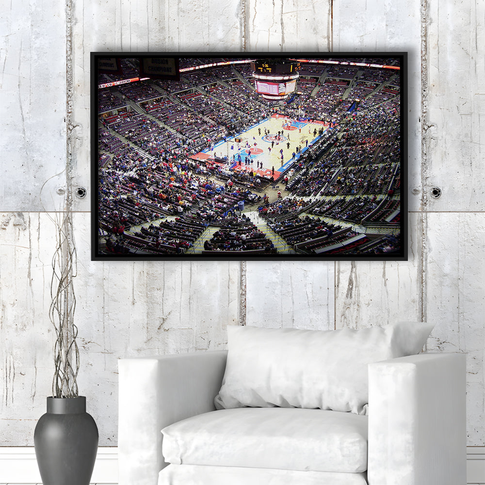 Palace of Auburn Hills, Stadium Canvas, Sport Art, Framed Canvas Print Wall Art, Floating Frame