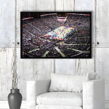 Palace of Auburn Hills, Stadium Canvas, Sport Art, Framed Canvas Print Wall Art, Floating Frame