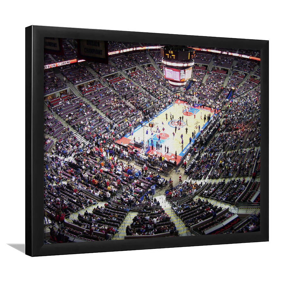 Palace of Auburn Hills, Stadium Canvas, Sport Art, Gift for him, Framed Art Print Wall Decor, Picture Framed