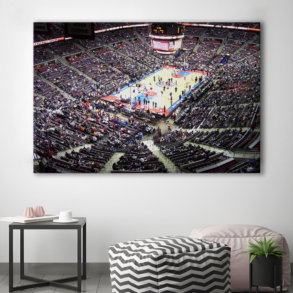 Palace of Auburn Hills, Stadium Canvas, Sport Art, Gift for him, Man Cave Decor, Art Print, Canvas Print Wall Art