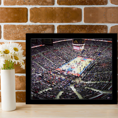 Palace of Auburn Hills, Stadium Canvas, Sport Art, Gift for him, Framed Art Print Wall Decor, Picture Framed