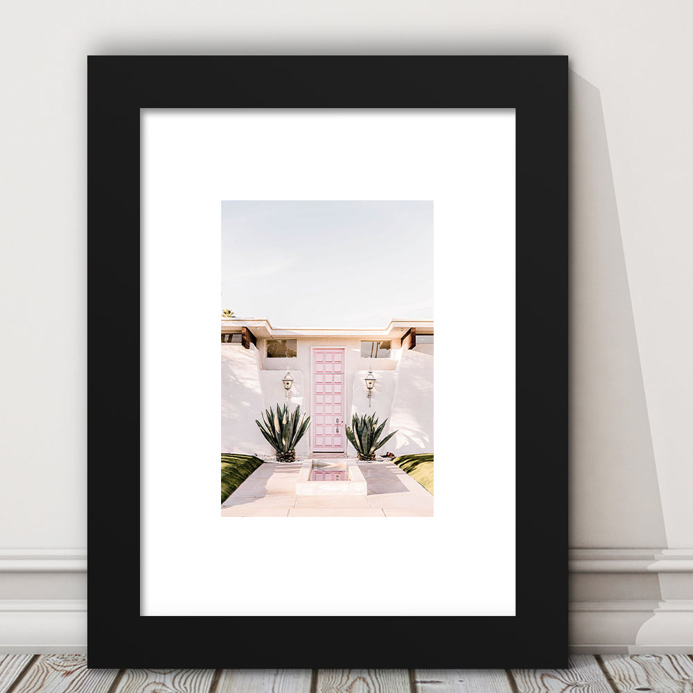 Palm Springs Print, Cactus Print, Pink Print, Botanical Print, Boho Wall Art, Framed Art Prints White Border Wall Decor