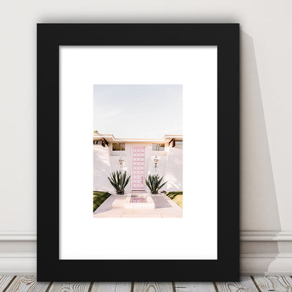 Palm Springs Print, Cactus Print, Pink Print, Botanical Print, Boho Wall Art, Framed Art Prints White Border Wall Decor