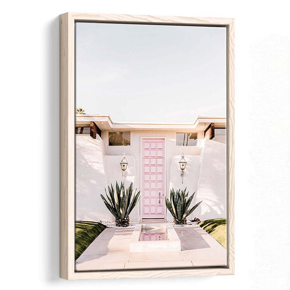 Palm Springs Print, Cactus Print, Pink Print, Botanical Print, Boho Wall Art, Framed Canvas Prints Wall Art