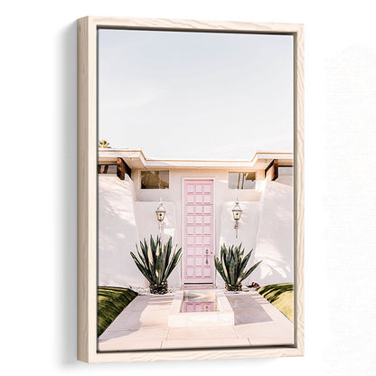 Palm Springs Print, Cactus Print, Pink Print, Botanical Print, Boho Wall Art, Framed Canvas Prints Wall Art