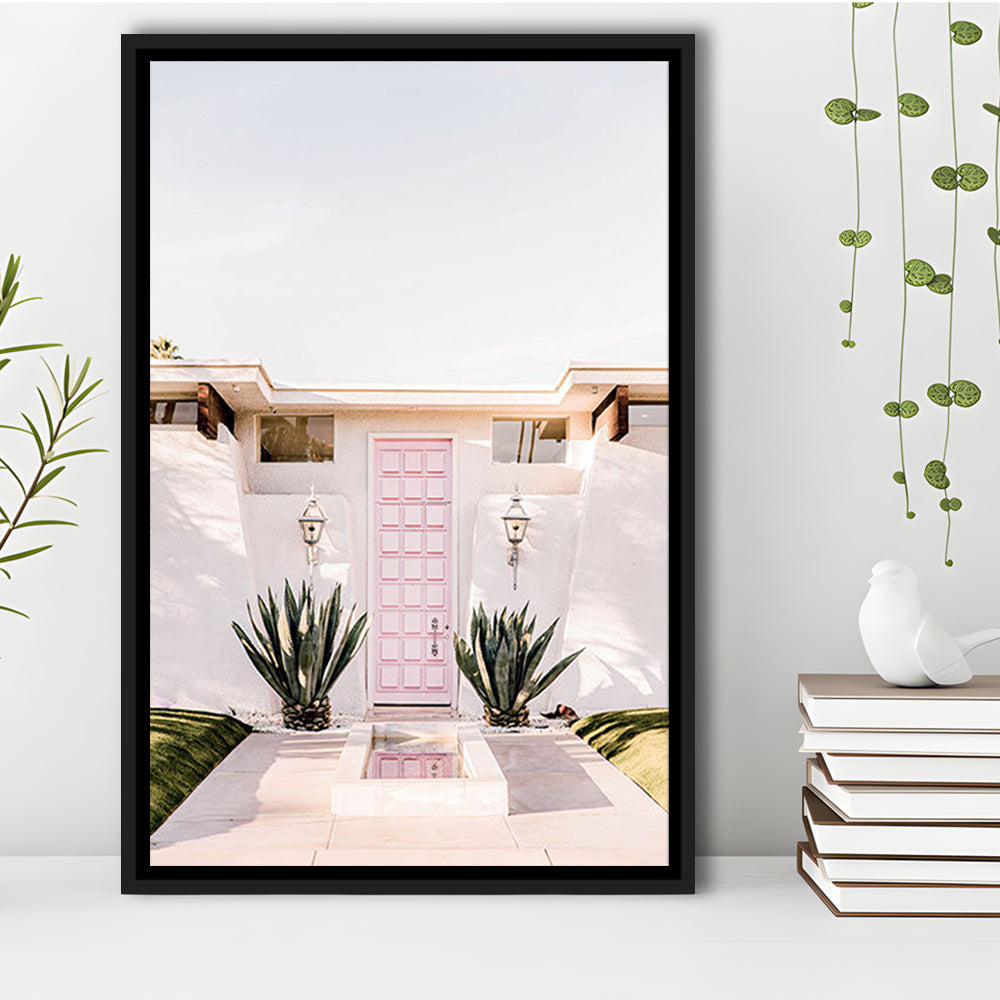 Palm Springs Print, Cactus Print, Pink Print, Botanical Print, Boho Wall Art, Framed Canvas Prints Wall Art