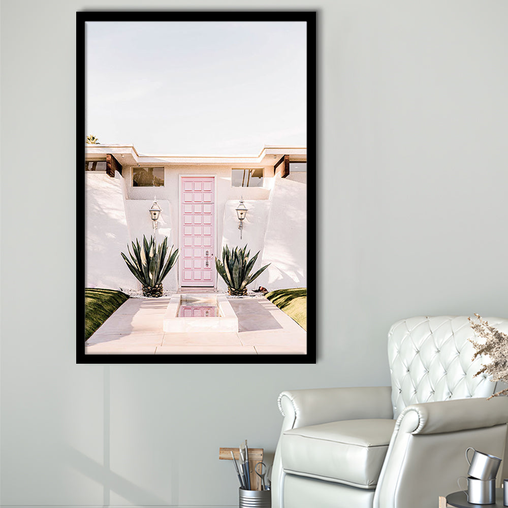 Palm Springs Print, Cactus Print, Pink Print, Botanical Print, Boho Wall Art, Framed Art Prints Wall Decor